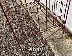 Vintage Bachman Pretzels Advertising Wire Metal Store Display Stand Rack & Sign