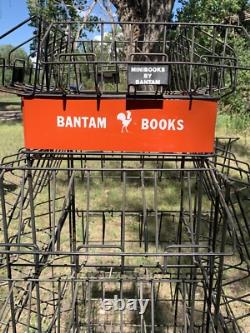 Vintage Bantam Books Store Display Rack 8 Tier Wire Rack With 4 Sided Sign