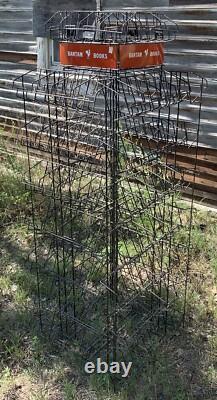 Vintage Bantam Books Store Display Rack 8 Tier Wire Rack With 4 Sided Sign