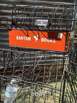 Vintage Bantam Books Store Display Rack 8 Tier Wire Rack With 4 Sided Sign