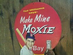Vintage Baseball Ted Williams Moxie Cola Premium Promo Store Display 1950s Soda