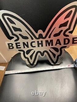 Vintage Benchmade Dealer Steel Display Sign 17 Inches X 14 Inches