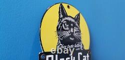 Vintage Black Cat Cigarettes Porcelain Tobacco Gas General Store 6 Display Sign