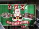 Vintage Brach's Christmas Candy Santa Store Display Sign Banner Chocolate