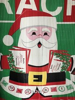 Vintage Brach's Christmas Candy Santa Store Display Sign Banner Chocolate