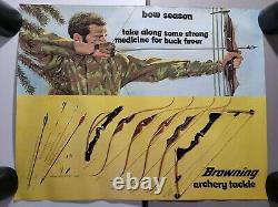 Vintage Browning Arms Co. Archery Tackle Gun Store Display Advertising Poster