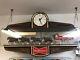 Vintage Budweiser Store Display Hanging Sign withClock Wagon Pulled by Clydesdales