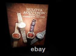 Vintage Bulova Accutron Watch 1960's Advertising Display Sign Lighted RARE