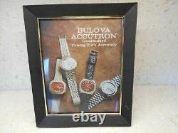 Vintage Bulova Accutron Watch 1960's Advertising Display Sign Lighted RARE