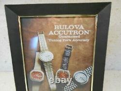 Vintage Bulova Accutron Watch 1960's Advertising Display Sign Lighted RARE