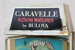 Vintage Bulova Caravelle Rotating Watch Display Lighted sign Divers watch RARE
