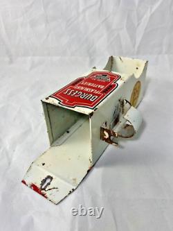 Vintage Burgess Flashlight Battery Advertising Sign Tin Store Display Tester CA