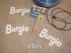 Vintage Burgie Burgiemeister Beer Store Display Motion Sign Beer Can Sputnic