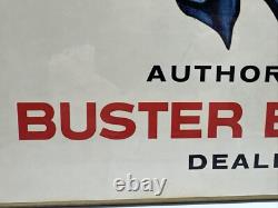 Vintage Buster Brown & Dog Dealer Store Display Sign Easel Back Masonite 14 Vgc
