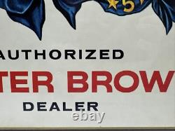 Vintage Buster Brown & Dog Dealer Store Display Sign Easel Back Masonite 14 Vgc