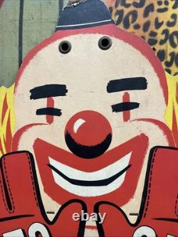 Vintage C. 1940 Gifts Store Display Clown Sign Carnival Circus Gas Grocery Store