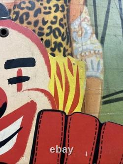 Vintage C. 1940 Gifts Store Display Clown Sign Carnival Circus Gas Grocery Store