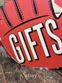 Vintage C. 1940 Gifts Store Display Clown Sign Carnival Circus Gas Grocery Store