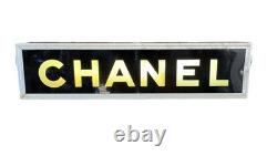 Vintage CHANEL Sign Department Store Display Light up box chain c. 1950 made USA