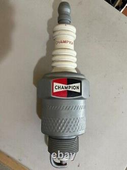 Vintage Champion Spark Plug Plastic 23 Gas Station Store Display Blow Mold Sign