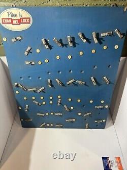 Vintage Channellock Pliers Tool Display Board Hardware Store Countertop Display