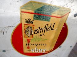 Vintage Chesterfield-lm Cigarettes Metal Store Display-sign-tobacco-18-1940-50