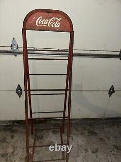 Vintage Coca Cola Advertising Store Display Rack SIGN Coke