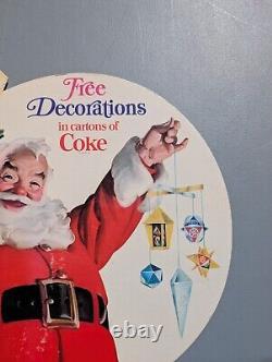 Vintage Coca Cola Santa Claus Christmas Easel Back Sign Store Display Standee