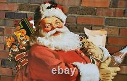 Vintage Coca-cola Store Display Sign Cardboard Standee Coke Santa Christmas 6 Ft