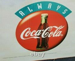 Vintage Coca-cola Store Display Sign Cardboard Standee Coke Santa Christmas 6 Ft