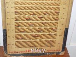 Vintage Columbian Pure Manila Rope Cardboard Store Display Sign