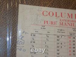 Vintage Columbian Pure Manila Rope Cardboard Store Display Sign