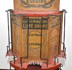 Vintage Curtiss Candies Candy Spinning Countertop Display Rack Sign RARE