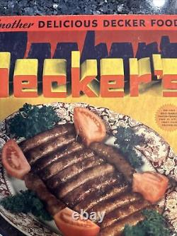 Vintage Decker's Iowana Pork Sausage Sign NRA Rare Antique Store Display Sign