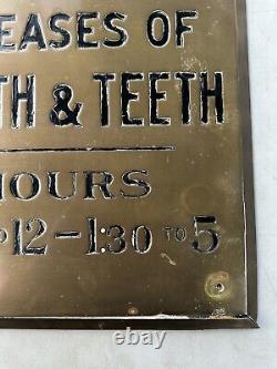 Vintage Dentist Advertising Store Display Sign Diseases of Mouth & Teeth