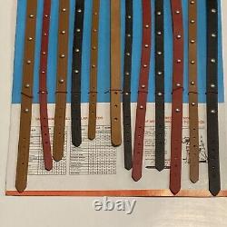 Vintage Dog Collar Store Display American The Finest 12 Collars Unpunched