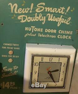 Vintage Door Bell Chime Telechron Clock Advertising Store Display Sign