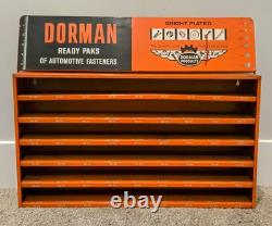 Vintage Dorman Ready Packs Automotive Fasteners Display Rack Sign