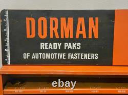 Vintage Dorman Ready Packs Automotive Fasteners Display Rack Sign