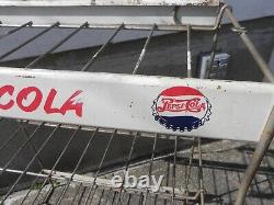 Vintage Double Dot PEPSI COLA 3 Shelf Metal Sign Store Display Stand circa 1940s