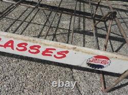 Vintage Double Dot PEPSI COLA 3 Shelf Metal Sign Store Display Stand circa 1940s