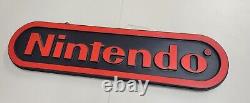 Vintage Double Sided Vacuum Formed Nintendo Store Display Promo Sign M17A