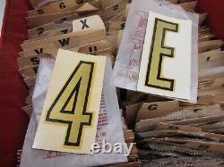 Vintage Duro Dan Metal Store Display, Sign Maker Decals Letter & Numbers, 3