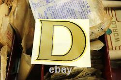 Vintage Duro Sign Maker Letter & Number Decals Box