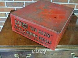 Vintage Duro Waterslide Decal Letter& Number Sign Maker Metal Store Display Box