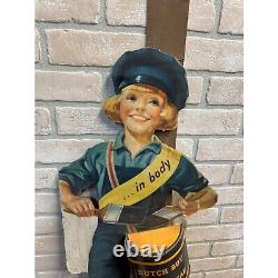 Vintage Dutch Boy Paints Advertising Store Display Easelback Stand Sign Cardboar