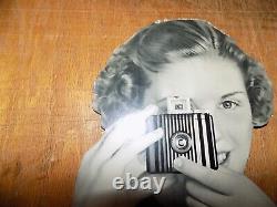 Vintage Eastman Kodak Girl Store Display Advertisement Sign 32 inch 1930s