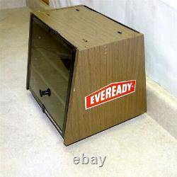 Vintage Eveready Batteries Rotating Store Counter Display, Cabinet, Advertising