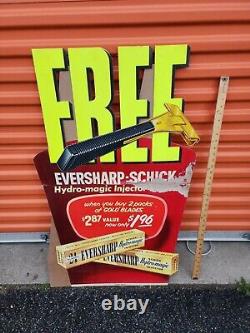 Vintage Eversharp Schick Hydro-Magic Razor Store Display Advertising Sign