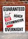 Vintage Exterminator Bug Metal Sign Advertising spray can store display insect